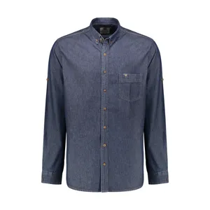 پیراهن آستین بلند مردانه گنت مدل جین 02010072