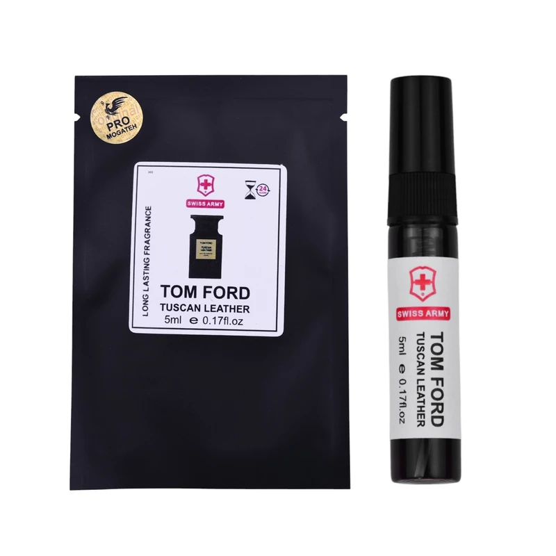 عطر جیبی سوئیس آرمی مدل تام فورد توسکان لدر با رایحه گرم و تلخ حجم 5 میلی‌لیتر