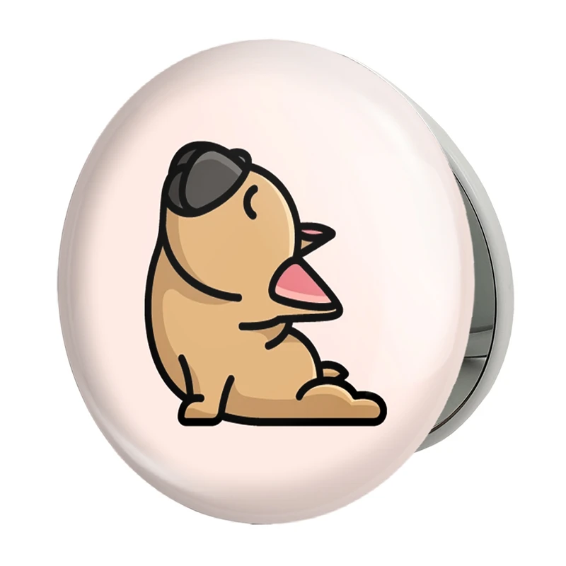 آینه جیبی خندالو طرح حیوانات بامزه سگ مدل تاشو کد 28192 