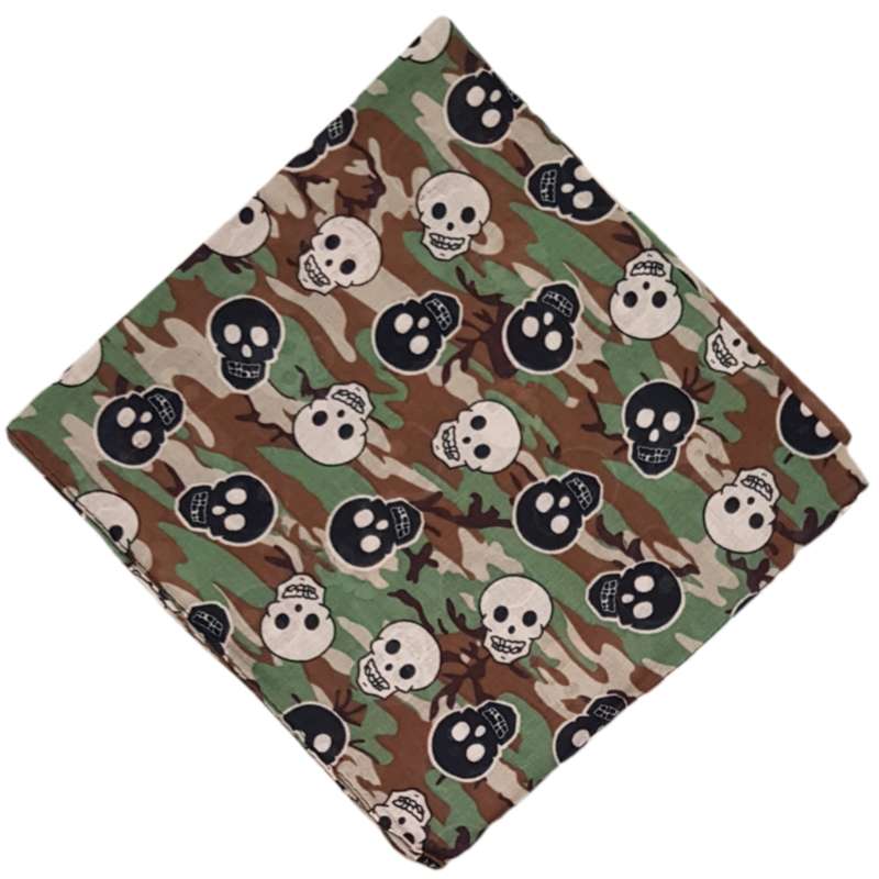 دستمال سر و گردن مدل چریکی اسکلت Rokh133