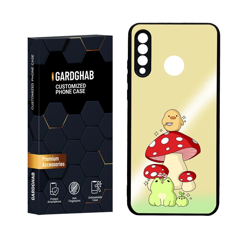  کاور گارد قاب مدل دور ژله ای پشت گلس فانتزی مناسب برای گوشی موبایل هوآوی P30 Lite