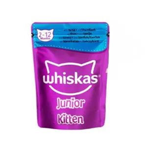 پوچ گربه نابالغ ویسکاس طعم ماهی وزن 85 گرم گرم