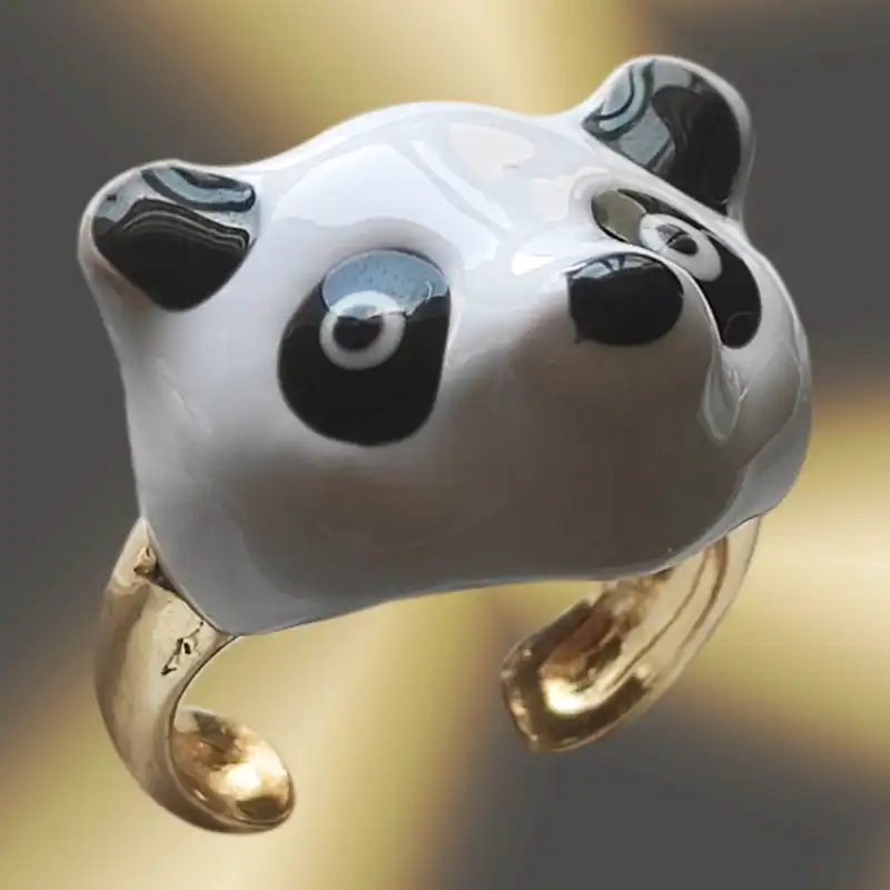 انگشتر زنانه مدل پاندا مجموعه 3 عددی