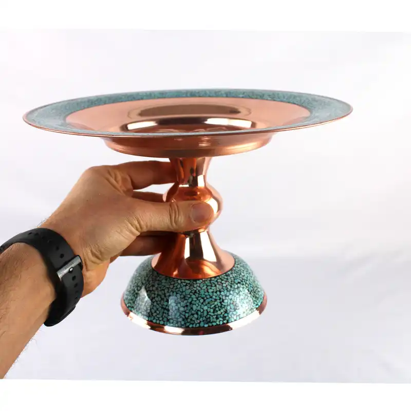 شیرینی خوری فیروزه کوبی مدل گرد کد Shi25