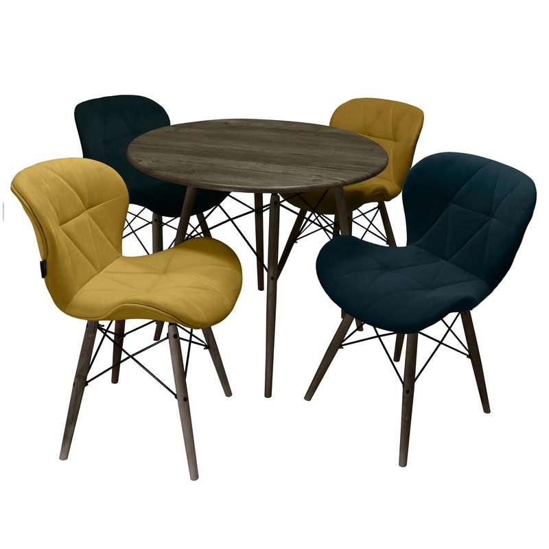 میز و صندلی ناهارخوری چهارنفره صنایع تولیدی راحت نشین آفا فیاضی مدل آتریس لمسه کد 3
