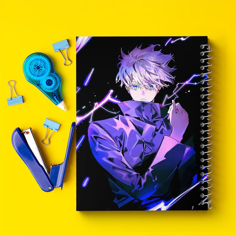 دفتر مشق 100 برگ خندالو طرح گوجو ساتورو انیمه جوجوتسو کایزن کد 11122