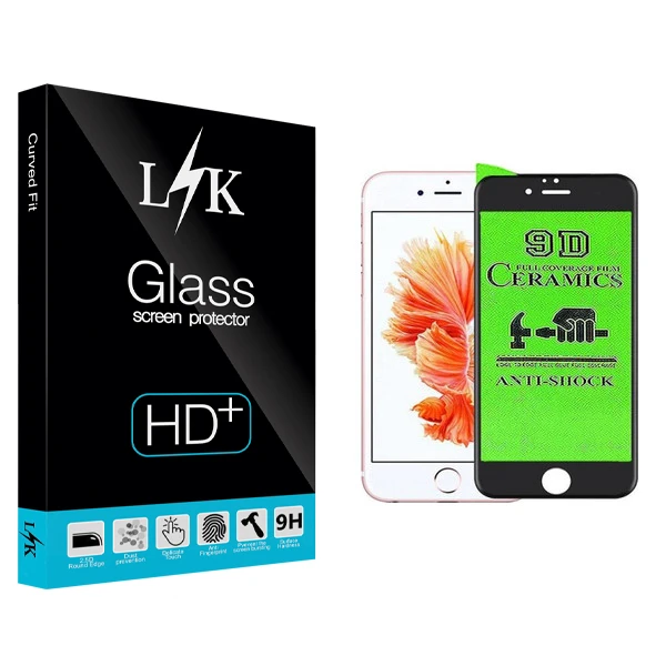 محافظ صفحه نمایش 9D ال کی مدل +LITE مناسب برای گوشی موبایل اپل iphone 6 / 6s
