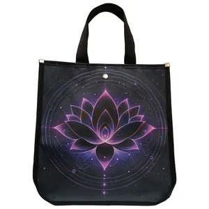 ساک دستی مدل دکمه‌ای طرح نیلوفر