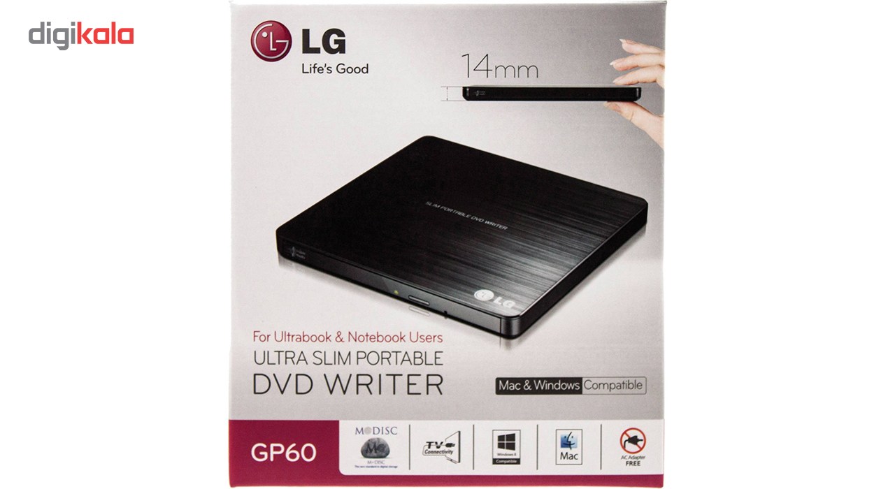 درایو DVD اکسترنال ال جی مدل GP60NB50