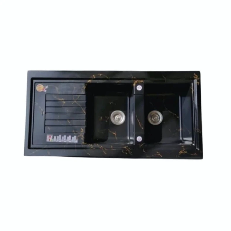 سینک ظرفشویی گرانیت روکار دو لگنه مدل 101