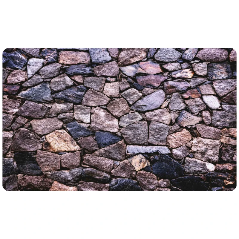  پادری مدل فرشینه طرح دیوار سنگی کد m/403 سایز 46×76 سانتی متر 