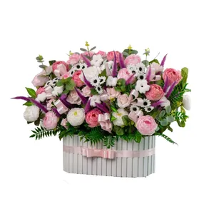 گلدان به همراه گل مصنوعی مدل 014