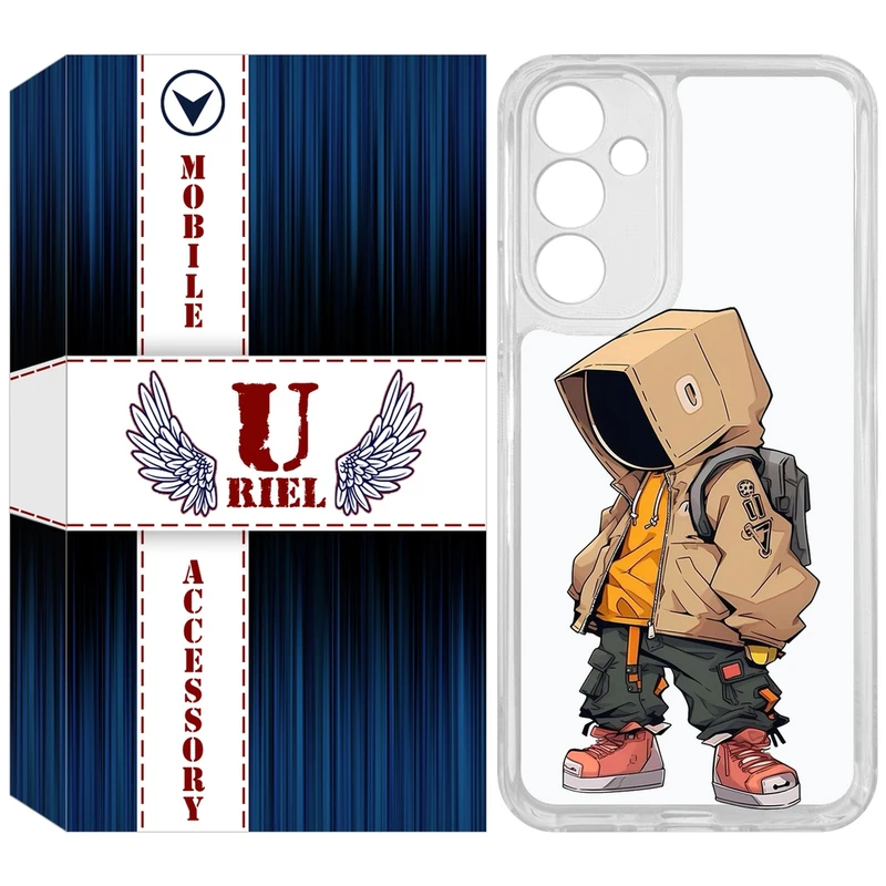 کاور یوریل مدل Clear کد 39 طرح پسر مناسب برای گوشی موبایل سامسونگ Galaxy A54