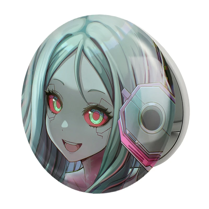 آینه جیبی خندالو طرح ربکا انیمه سایبرپانک مدل تاشو کد 24001 