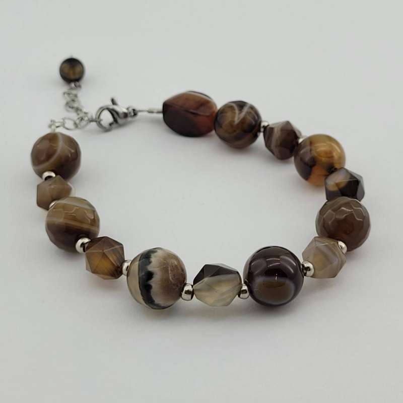 دستبند زنانه مدل سنگ عقیق سلیمان کد 0012 دستبند زنانه مدل سنگ عقیق سلیمان کد 0012