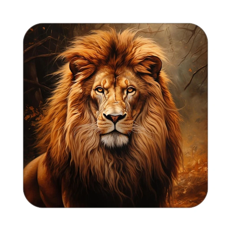 زیر لیوانی کاکتی طرح شیر مدل mp23594