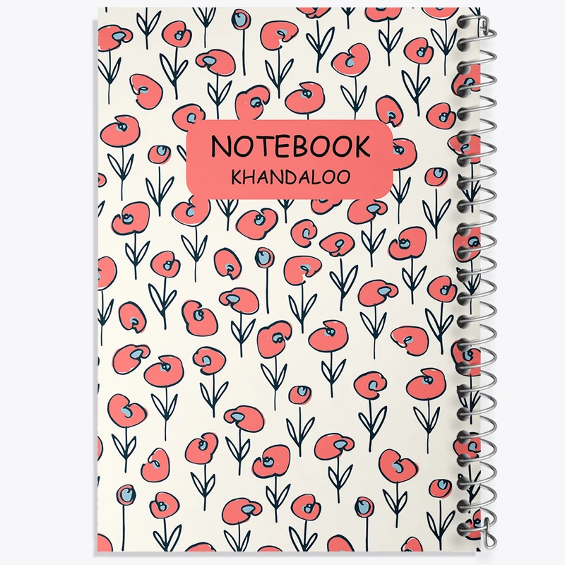 دفتر مشق 50 برگ خندالو طرح گل گلی کد N233