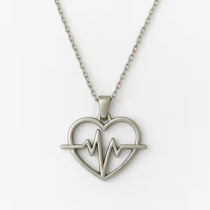 گردنبند زنانه مدل ضربان قلب کد 228