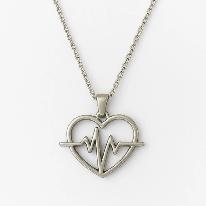 گردنبند زنانه مدل ضربان قلب کد 228