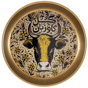 بشقاب تزیینی مدل گل گاو زبان no.1