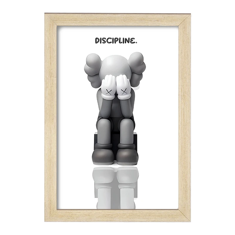 تابلو خندالو مدل عروسک کاز (kaws) کد F3991