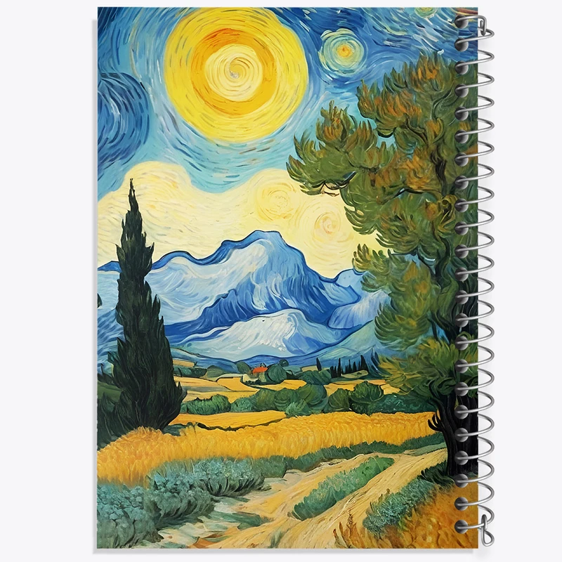 دفتر لیست خرید 50 برگ خندالو طرح نقاشی های ونسان ونگوگ کد F5102