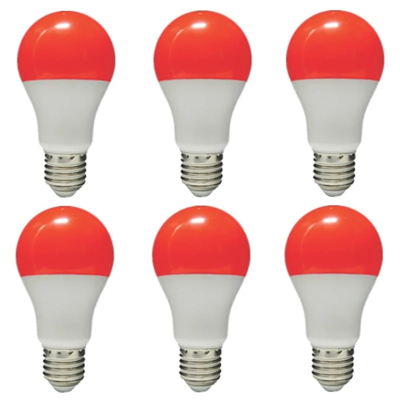 لامپ ال ای دی 9 وات پارس شهاب مدل رنگی پایه E27 مجموعه 6 عددی