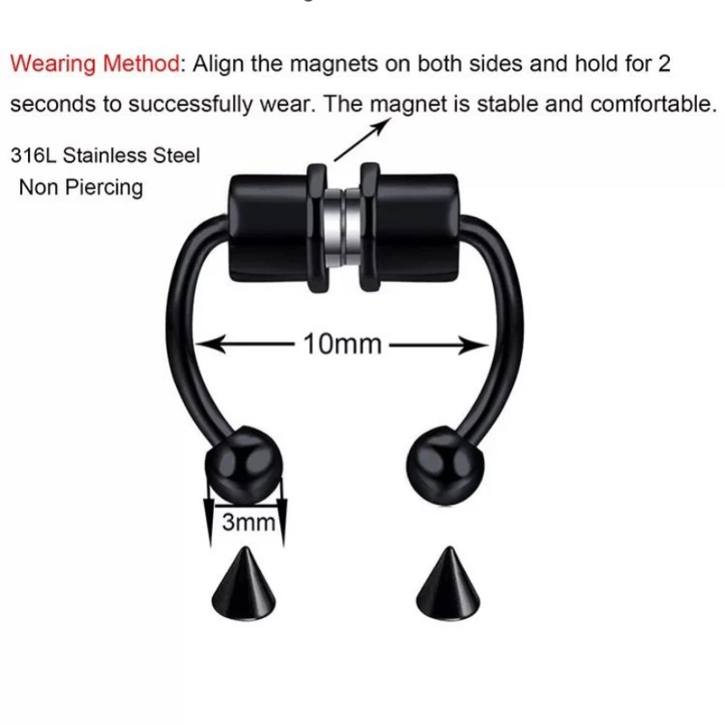 عکس شماره 7 : پیرسینگ مدل فیک بینی آهنربایی