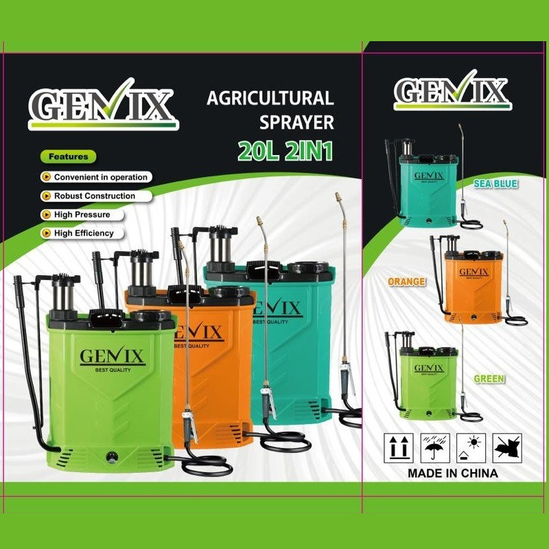 سمپاش شارژی جنیکس مدل Gnx20 ظرفیت 20 لیتر