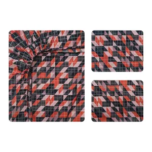 سرویس ملحفه آدنو مدل منشور کد CH94 دونفره 3 تکه