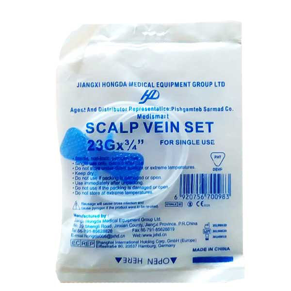 اسکالپ وین اچ دی مدل پروانه ای سایز G23 بسته 100 عددی