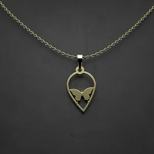 گردنبند طلا 18 عیار زنانه مدوپد مدل پروانه کد S2-1-1229