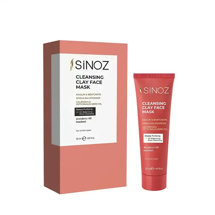ماسک پاک سازی صورت سینوز مدل خاک رس حجم 100 میلی لیتر