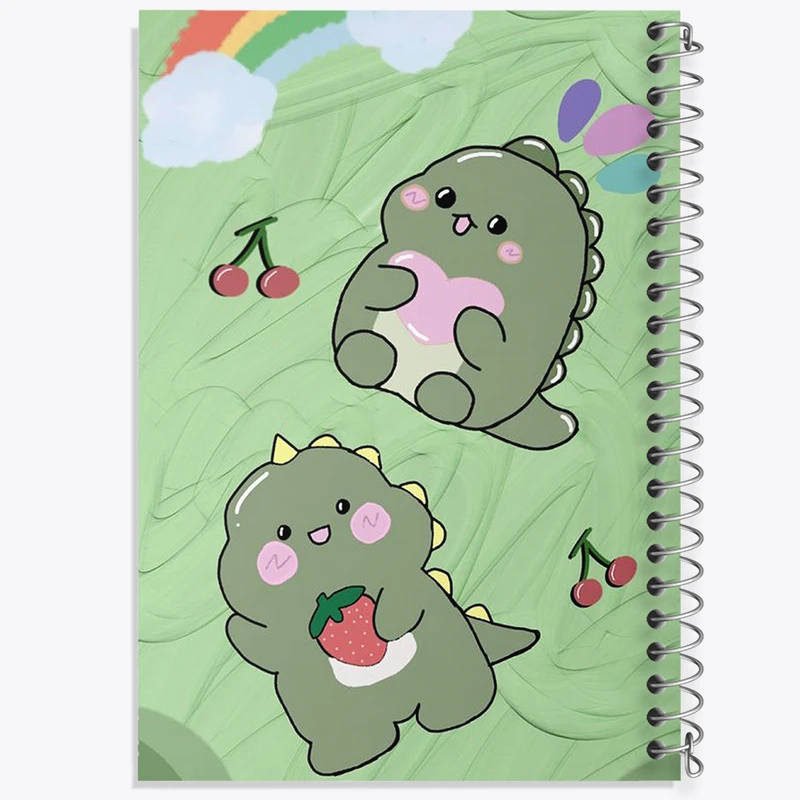 دفتر مشق 50 برگ خندالو طرح دایناسور کیوت کد N1897