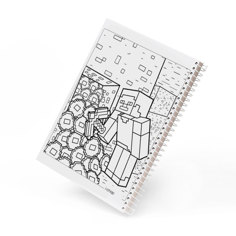 دفتر رنگ آمیزی 30 برگ آی چاپ مدل ماینکرافت کد 353