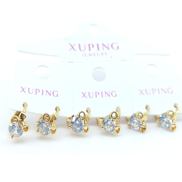 گوشواره دخترانه ژوپینگ مدل نگین کد 1697