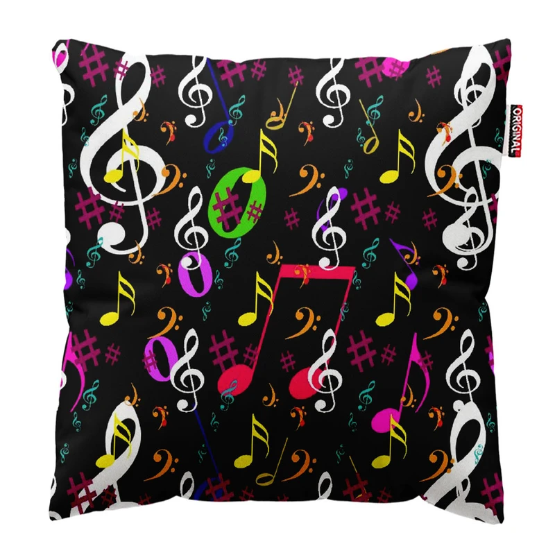 کوسن پاد آفرین طرح موسیقی کد 2803 سایز 30*30 سانتی متر