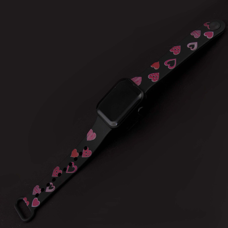 ساعت مچی دیجیتال زنانه مدل فانتزی طرح قلب بند سیلیکونی کد WHW_344