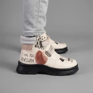 نیم بوت دخترانه دندی مدل dnd-vian05 طرح dog person