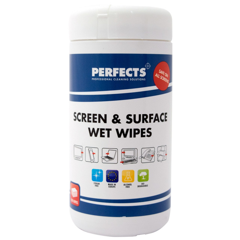 دستمال مرطوب تمیز کننده پرفکتس مدل Screen And Surface بسته 100 عددی