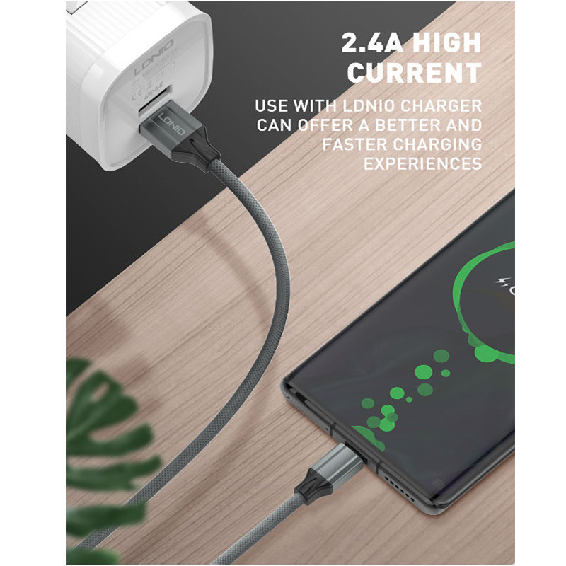 کابل تبدیل USB به USB-C الدینیو مدل LS441 01me طول 1 متر