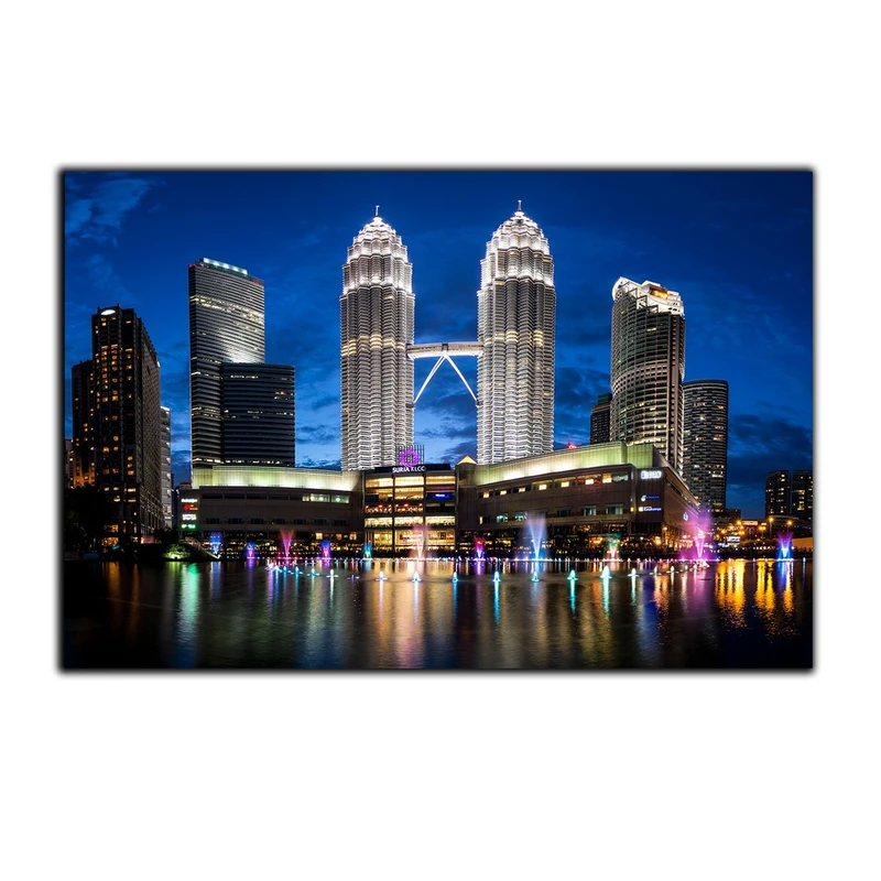 تابلو شاسی بکلیت طرح منظره شهری کوالالامپور برج دوقلوی پتروناس مدل SH-S2854