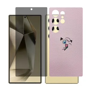 Glass Together model privacy screen protector for Samsung Galaxy S22 Ultra mobile phone with back cover sticker