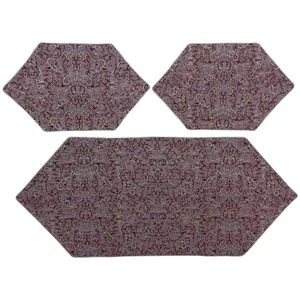 ست 3 تکه رومیزی ترمه کد TRSETE61