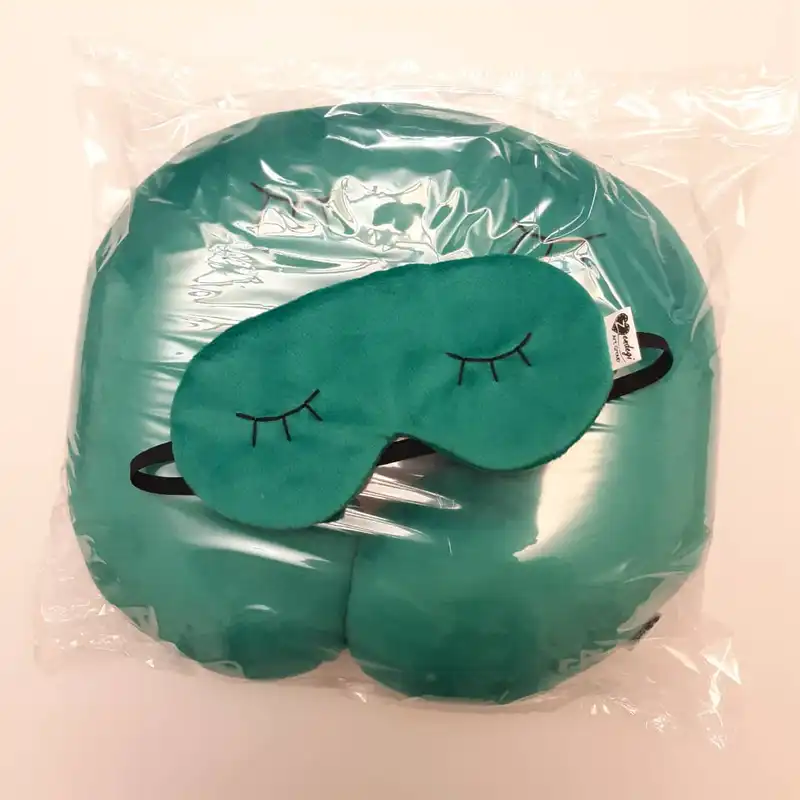 بالش دورگردنی گروه هنری زندگی طرح مژه ای به همراه چشم بند