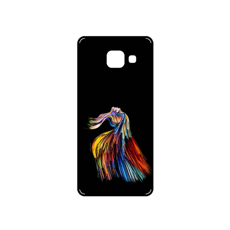 برچسب پوششی ماهوت مدل Rainbow Hair Digital Art مناسب برای گوشی موبایل سامسونگ Galaxy A3 2016