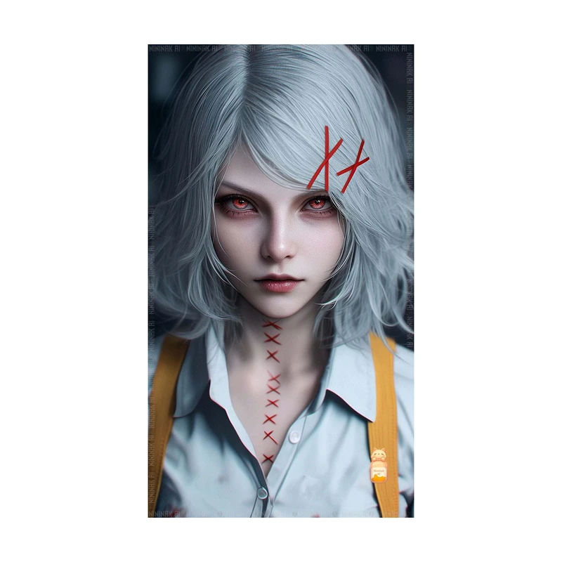 استیکر لپ تاپ و موبایل مدل انیمه طرح توکیو غول کن کانکی Tokyo Ghoul Ken Kaneki کد 2480