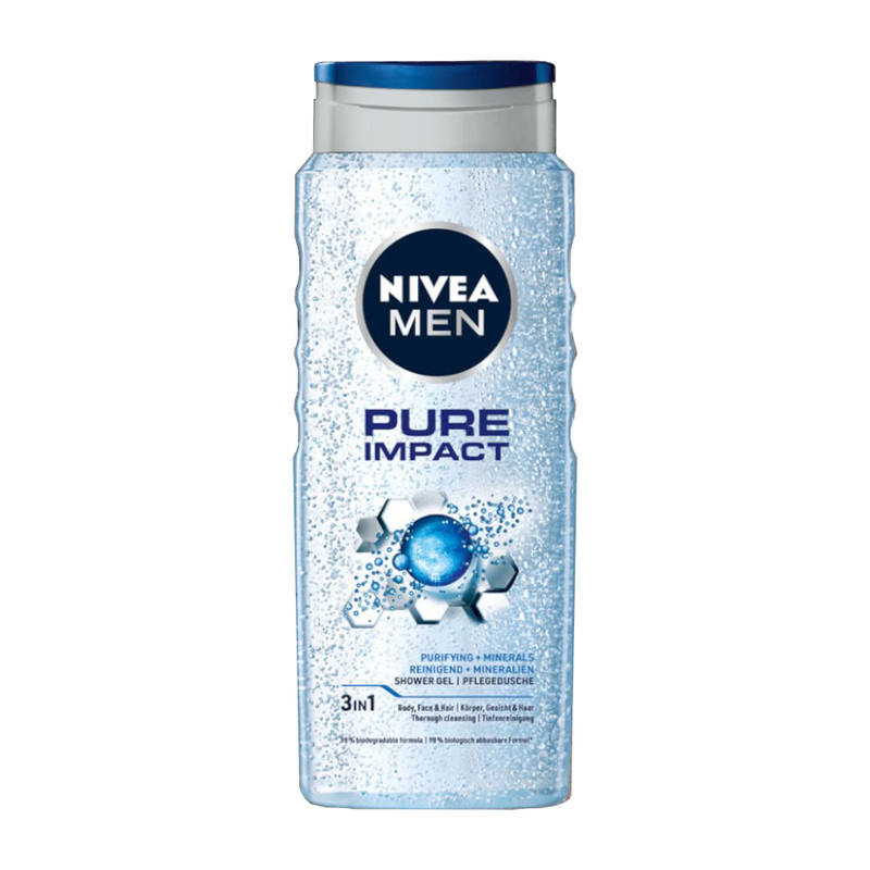 شامپو بدن نیوآ مدل Pure Impact 3in1 حجم 500 میلی لیتر