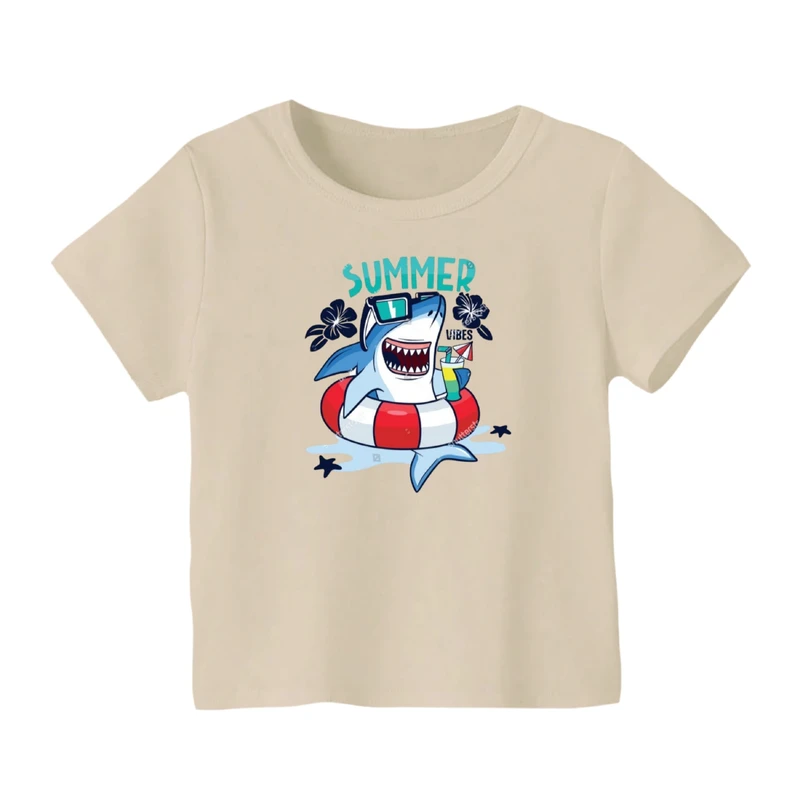 تی شرت آستین کوتاه بچگانه مدل کوسه کد ۱