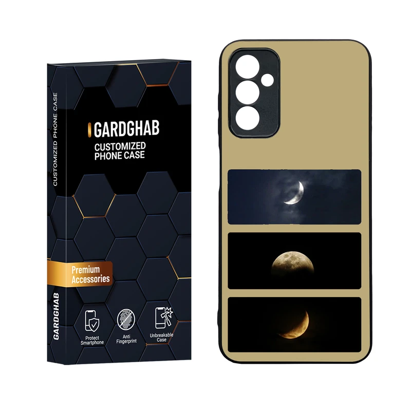 کاور گارد قاب مدل دورژله ای پشت گلس کهکشان مناسب برای گوشی موبایل سامسونگ Galaxy M13 4G